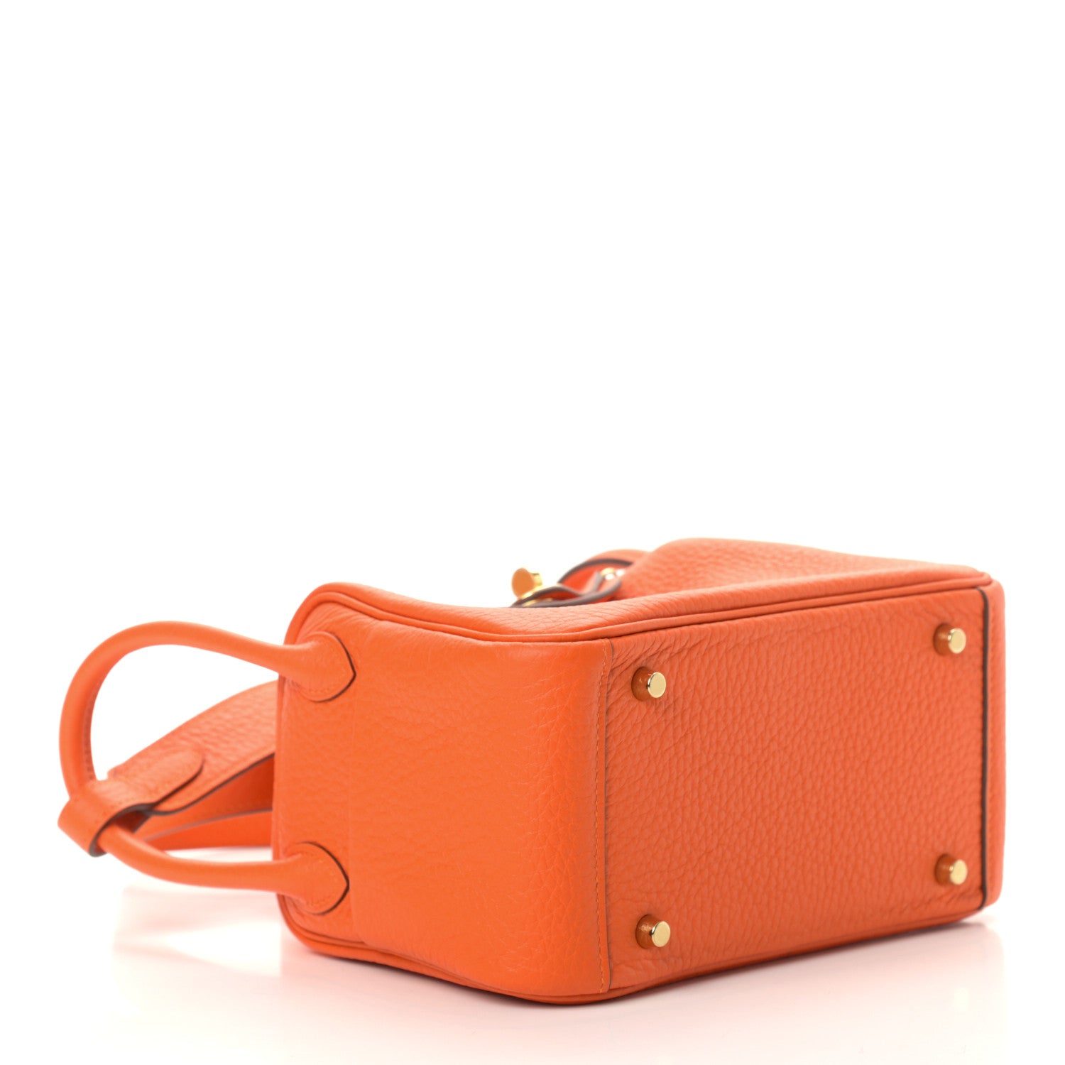 Hermes Taurillon Clemence Mini Lindy 20 Feu 4 of 9