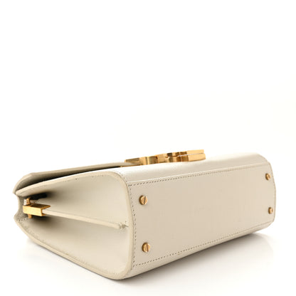 Saint Laurent Grain de Poudre Mini Classic Monogram Cassandra Top Handle Vintage White 4 of 13