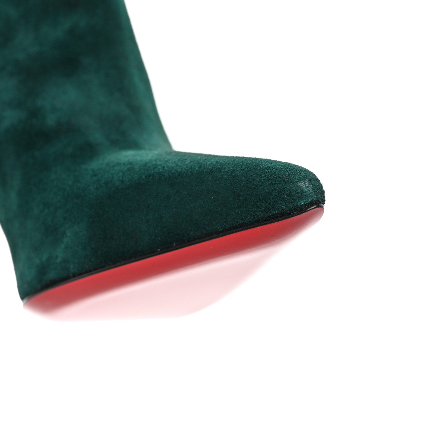 Christian Louboutin Veau Velours Astrilarge 100 Booties 35.5 Green 8 of 8