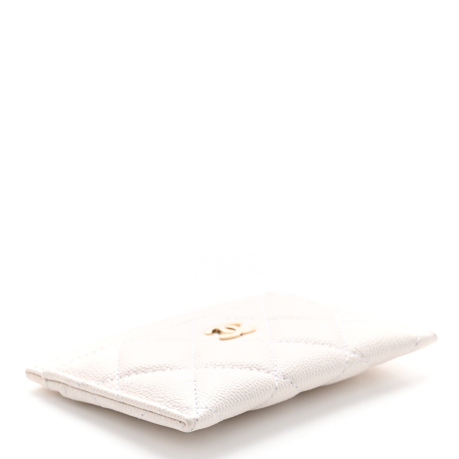 Chanel Caviar Quilted Card Holder White 4 of 9
