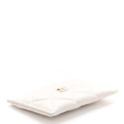 Chanel Caviar Quilted Card Holder White 4 of 9