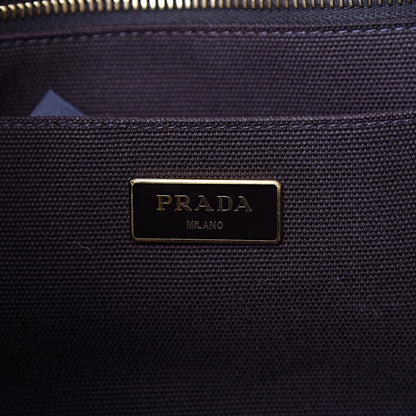 Prada Canapa Striped Logo Tote Tabacco 6 of 13