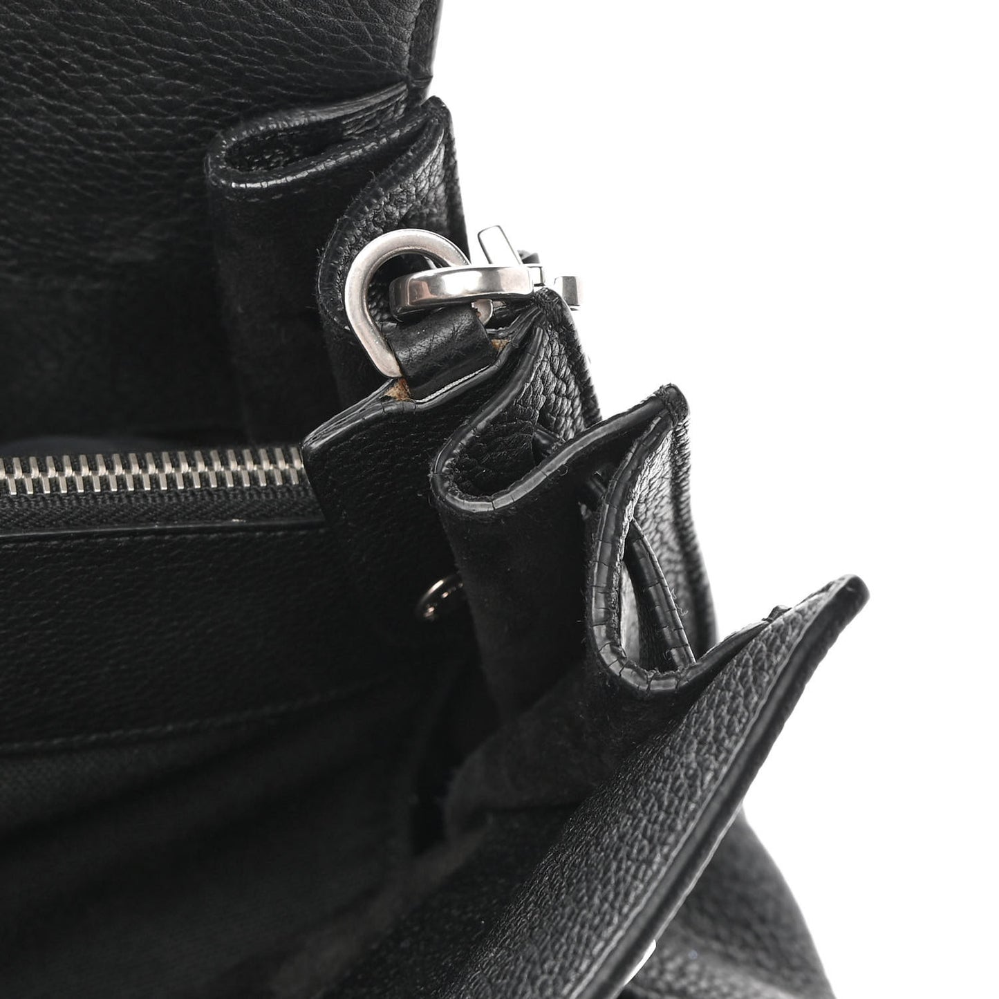 Grained Calfskin Medium Souple Sac De Jour Black