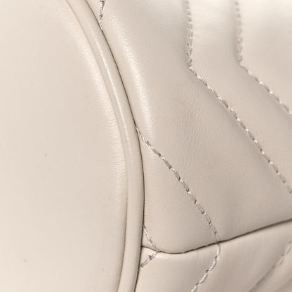 Gucci Calfskin Matelasse Mini GG Marmont 2.0 Bucket Bag White 9 of 16