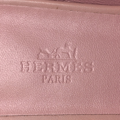 Hermes Matte Alligator Calfskin Oz Mules 37.5 Rose Aquarelle 9 of 12
