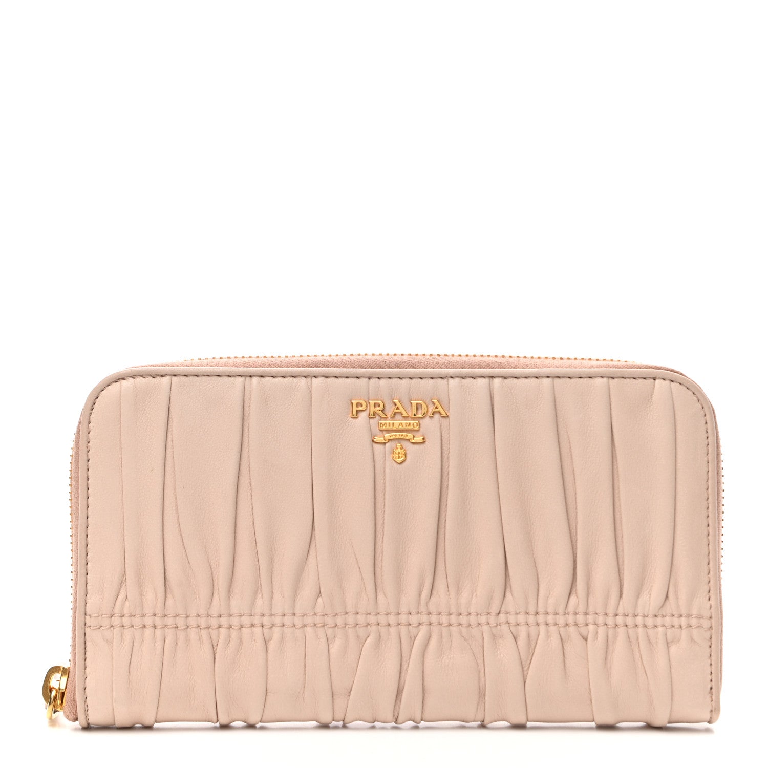 Prada Nappa Gaufre Zip Around Wallet Cipria 1 of 6