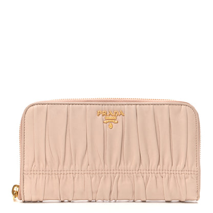 Prada Nappa Gaufre Zip Around Wallet Cipria 1 of 6