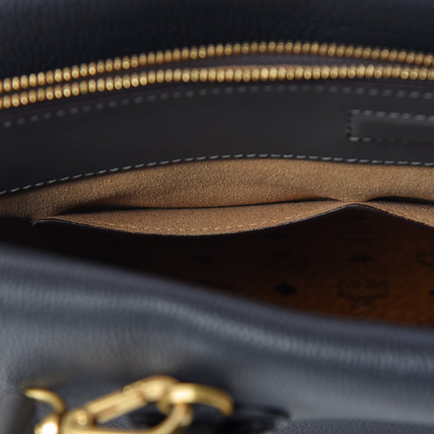 Grained Calfskin Large Milla Tote Phantom Grey