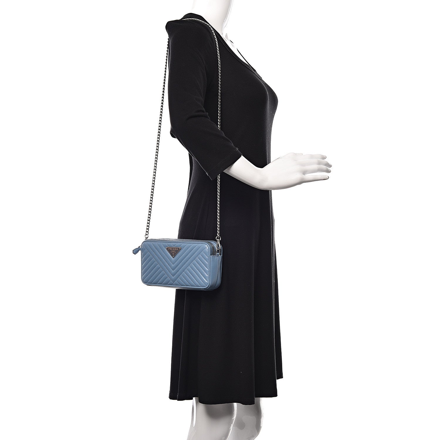 Prada Nappa Impunture Mini Shoulder Bag Astrale 2 of 13