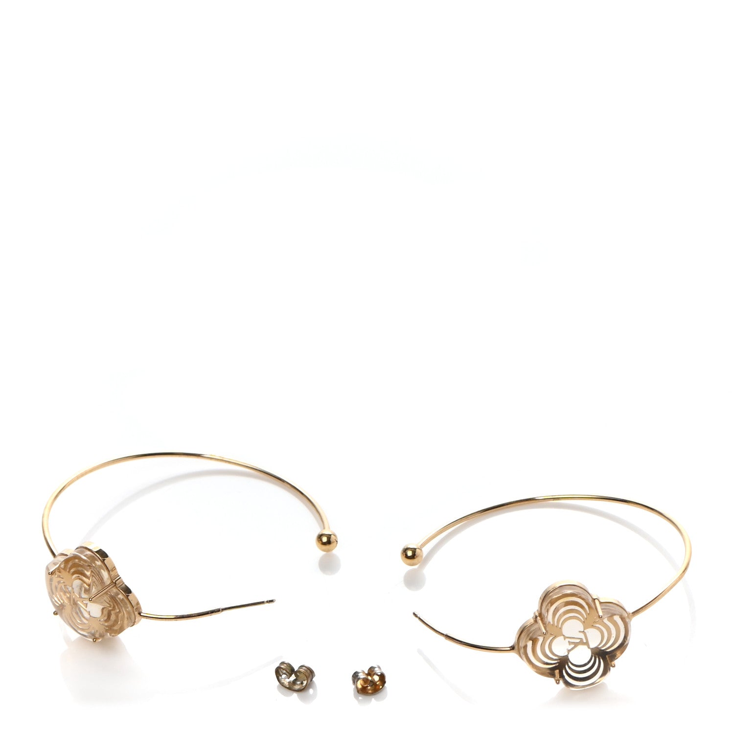 Louis Vuitton A La Folie Hoop Earrings Gold 3 of 6