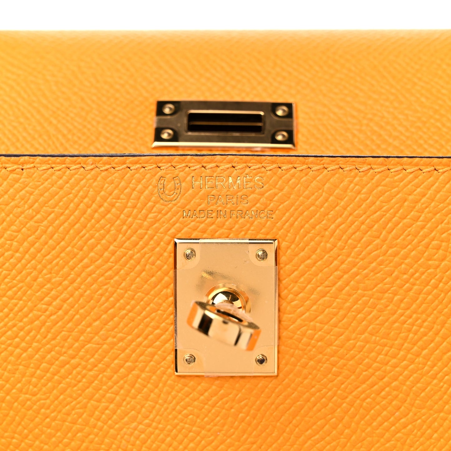 Epsom Horseshoe Kelly Sellier 25 Jaune D'Or Gold