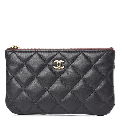 Chanel Lambskin Quilted Small Cosmetic Case Black 1 of 7