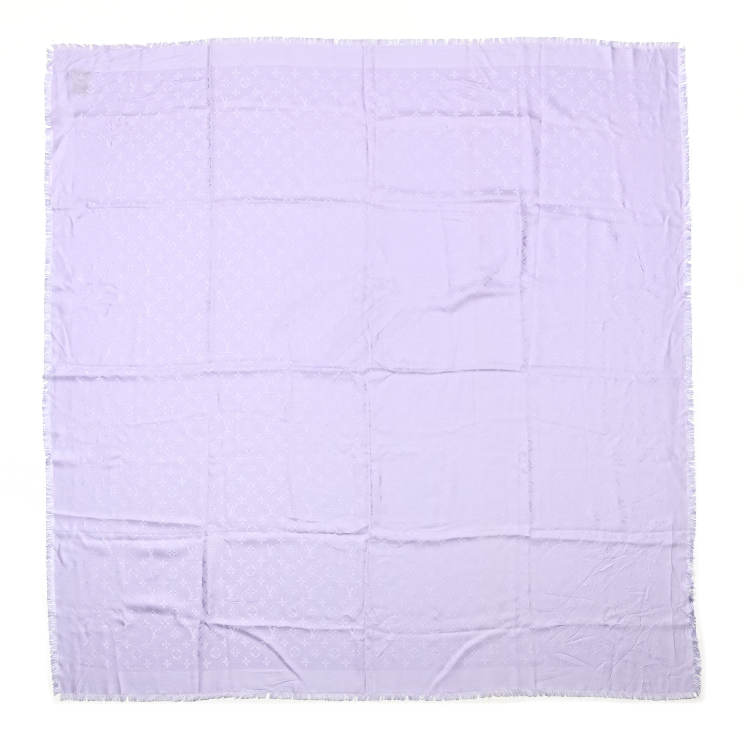 Louis Vuitton Silk Wool Monogram Shawl Lilac 1 of 6