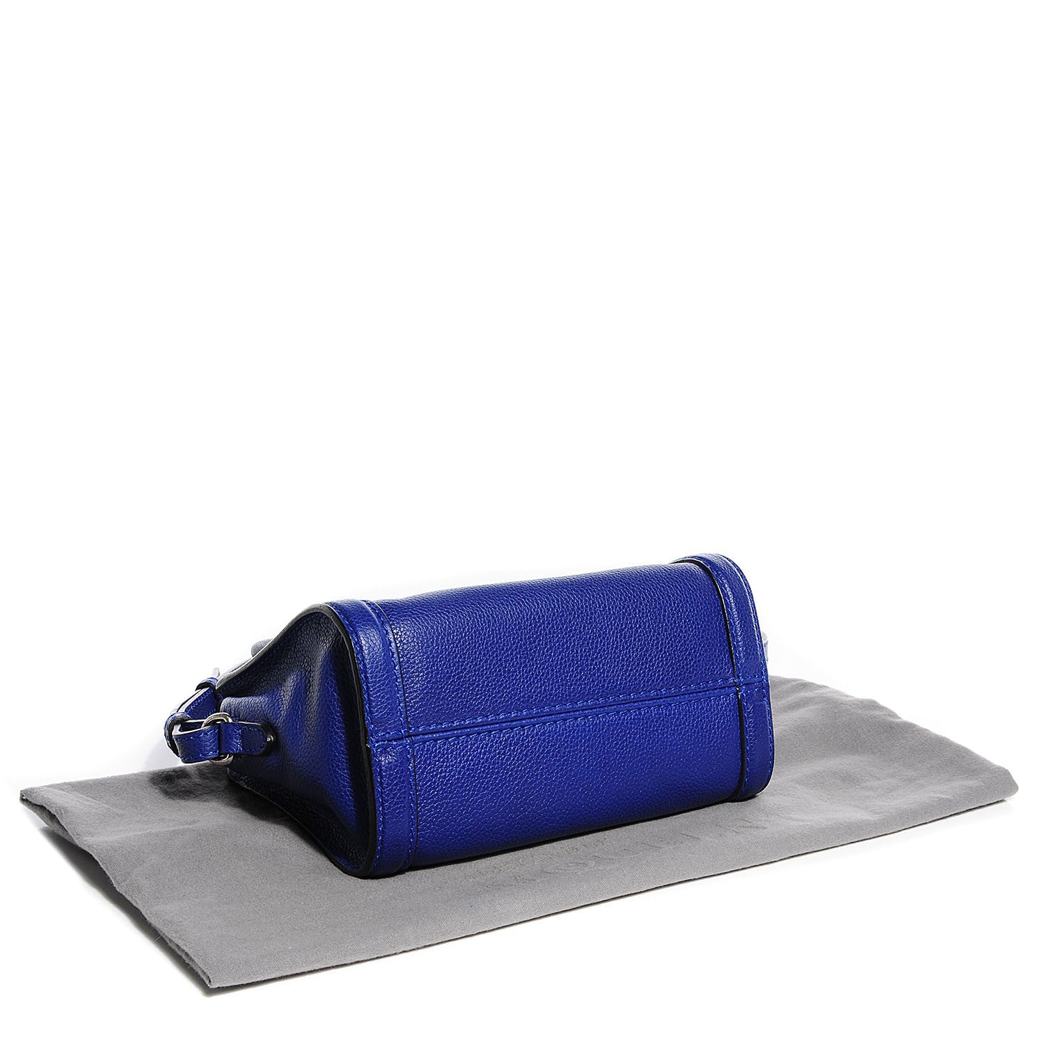 Alexander McQueen Pebbled Calfskin Mini Padlock Ultramarine Blue 4 of 8