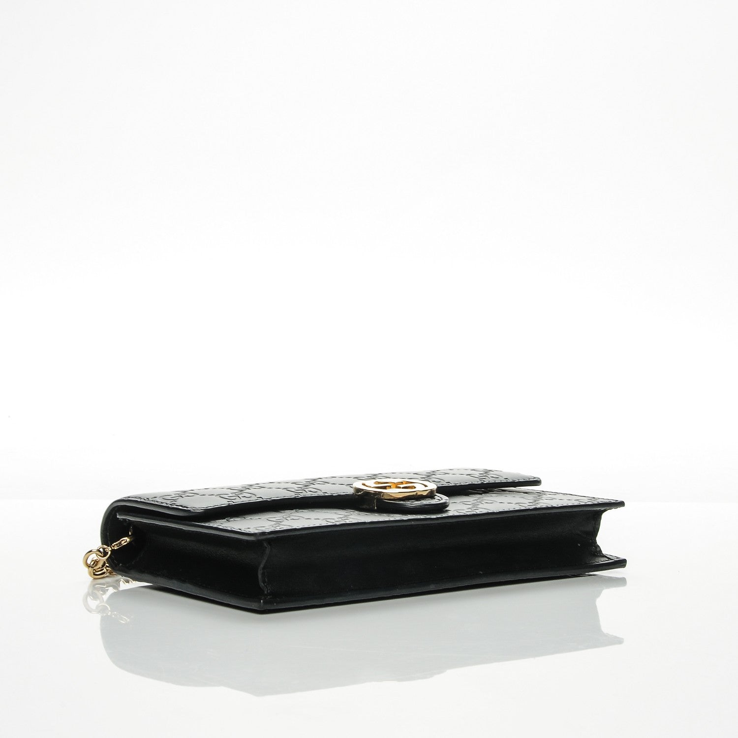 Gucci Guccissima Icon Chain Wallet Black 4 of 6