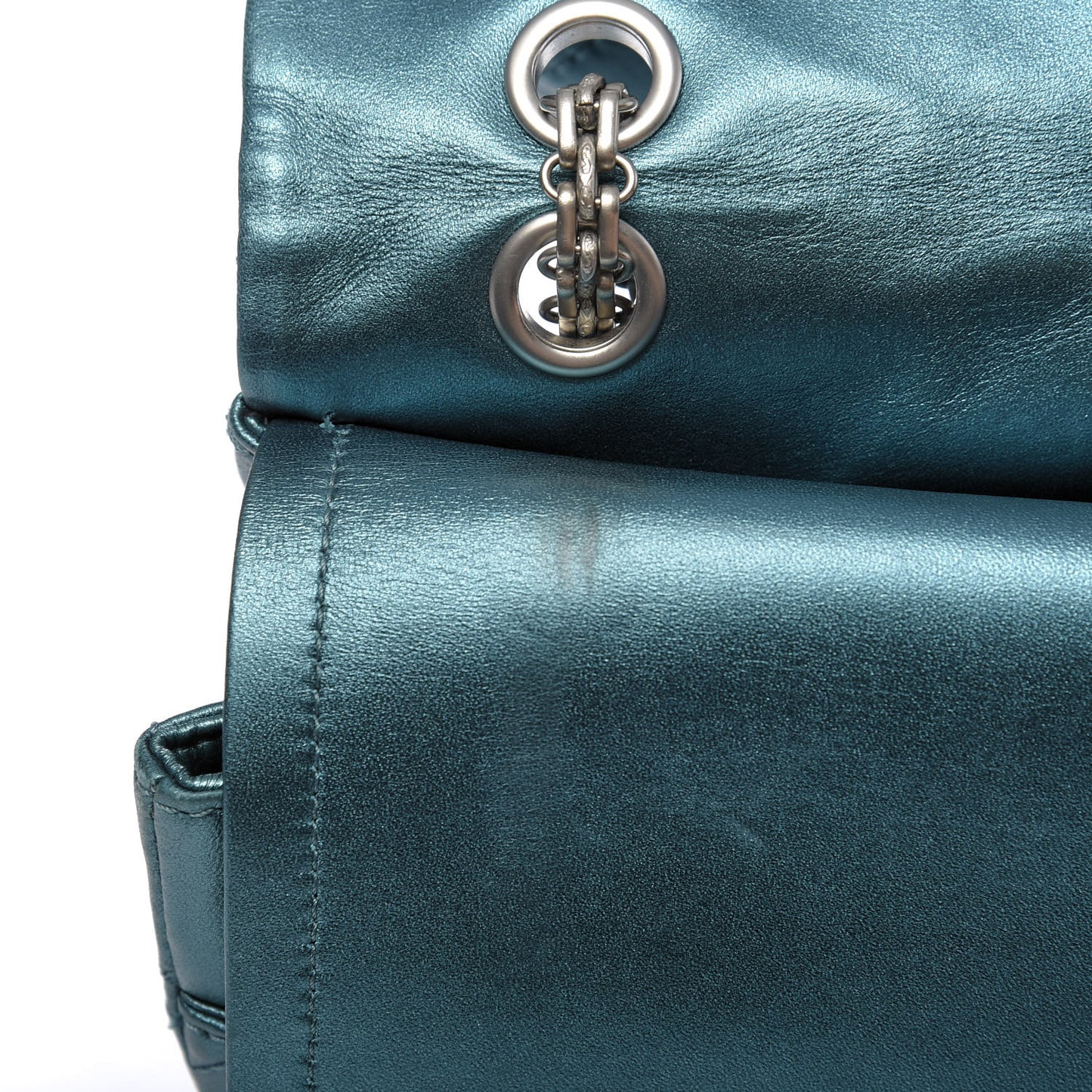 Metallic Calfskin Quilted 2.55 Reissue 227 Flap Turquoise