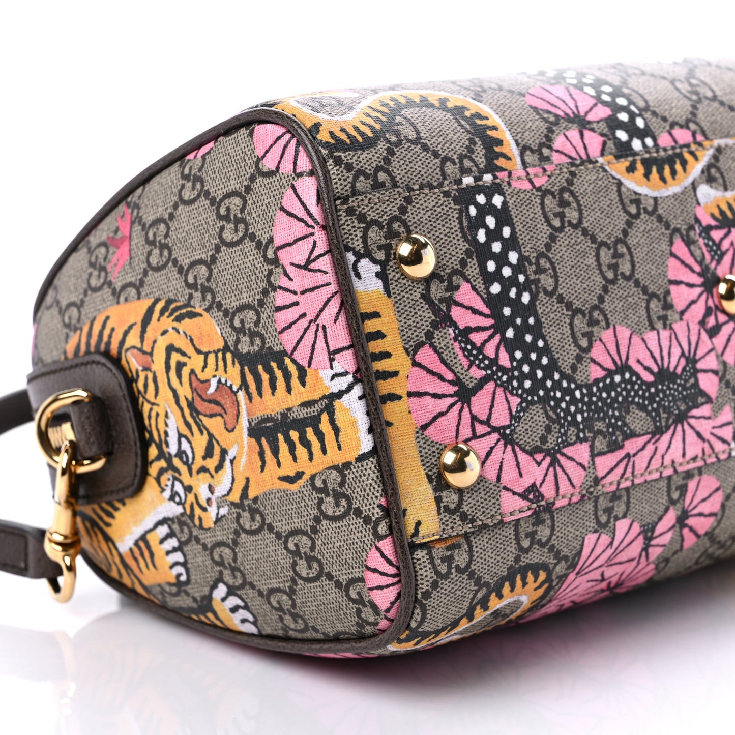 GG Supreme Monogram Bengal Small Boston Beige Pink