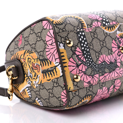 Gucci GG Supreme Monogram Bengal Small Boston Beige Pink 8 of 9