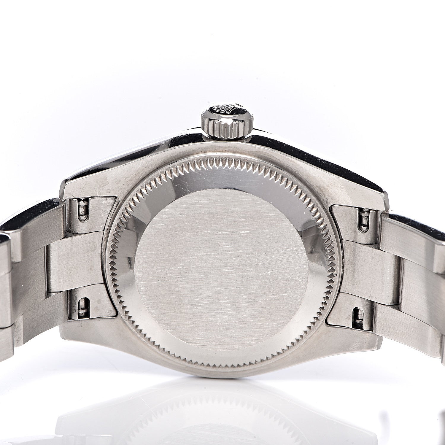 Rolex Stainless Steel 18K White Gold 26mm Oyster Perpetual Watch Silver Roman 176234 5 of 8