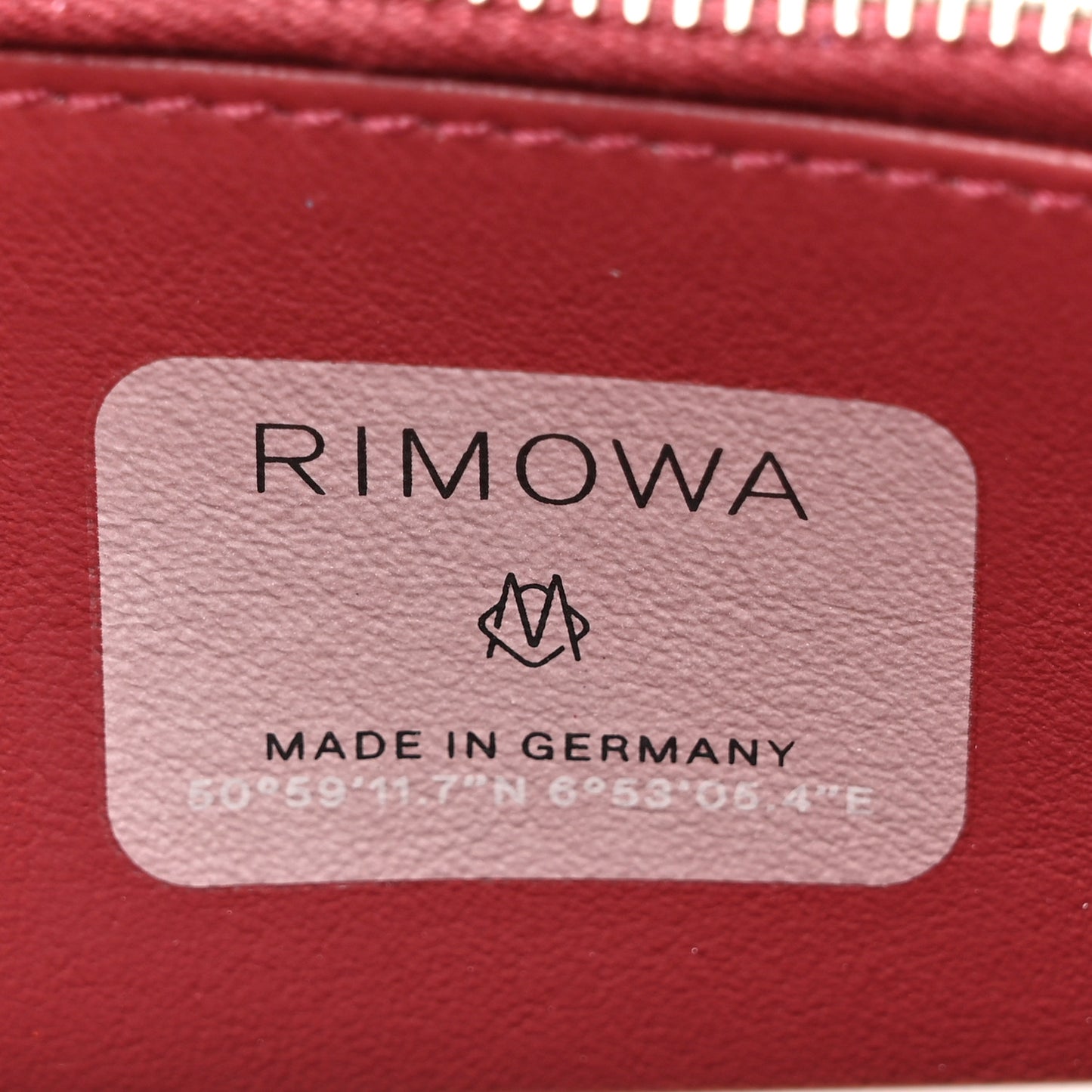 X RIMOWA Aluminum Personal Clutch On Strap Rose