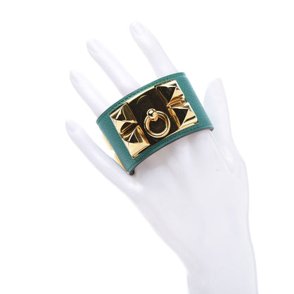 Hermes Epsom Collier de Chien CDC Bracelet S Bleu Paon 2 of 9