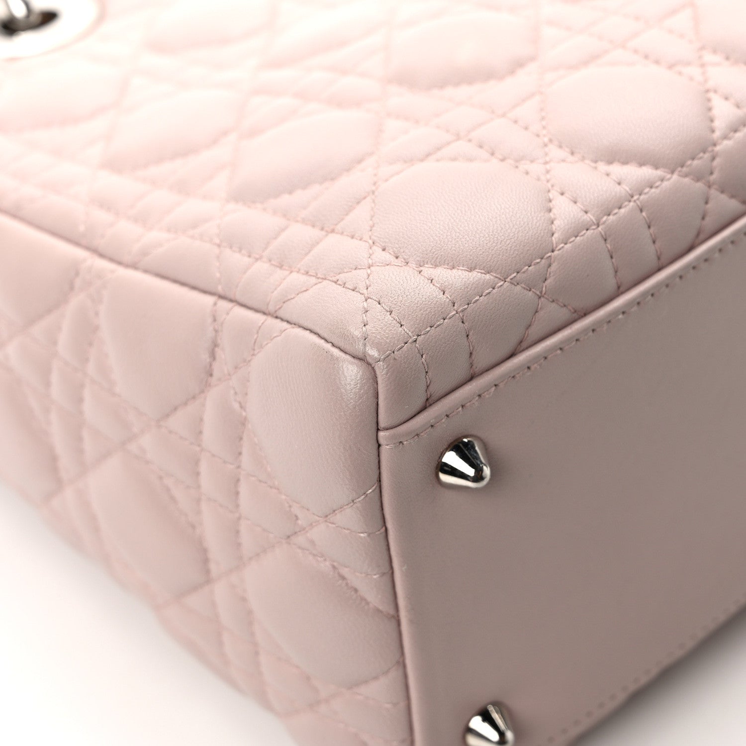 Christian Dior Lambskin Cannage Medium Lady Dior Light Pink 10 of 11