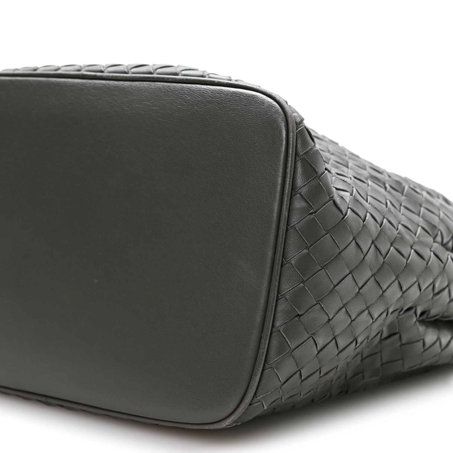 Bottega Veneta Nappa Intrecciato Drawstring Bucket Bag Grey 10 of 10