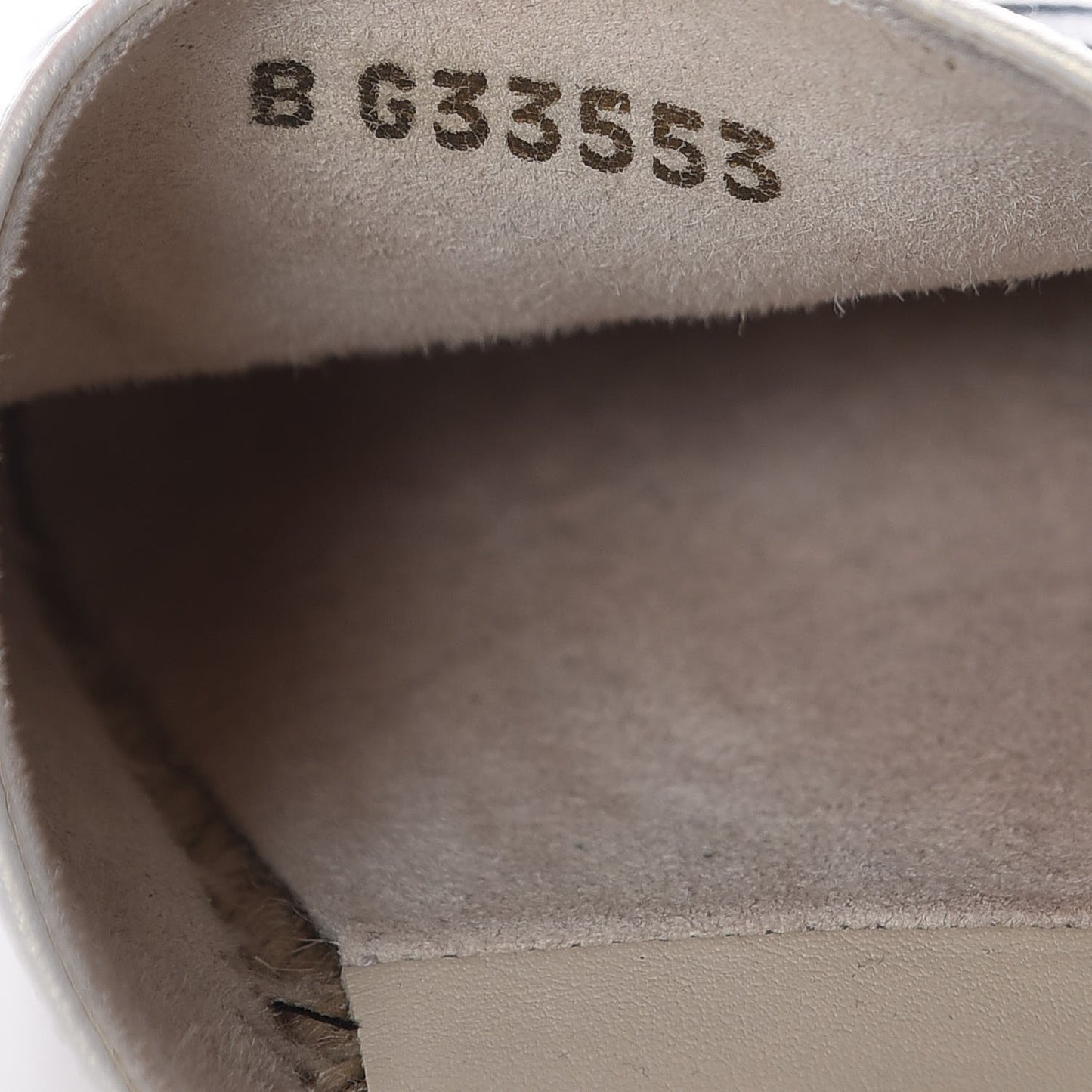 Iridescent Goatskin CC Espadrille Mules 36 Ivory Black