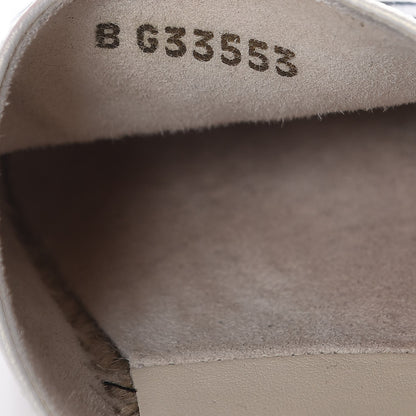 Chanel Iridescent Goatskin CC Espadrille Mules 36 Ivory Black 8 of 8