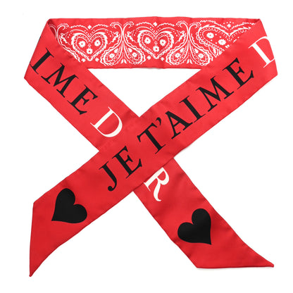 Christian Dior Je T'aime Mitzah Scarf Red 1 of 3