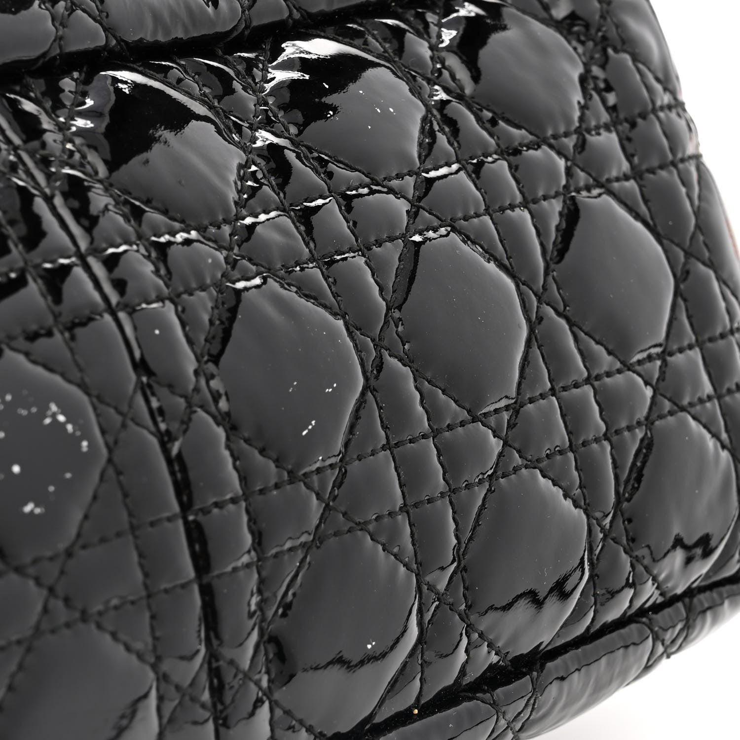 Christian Dior Patent Cannage New Lock Flap Black 15 of 19