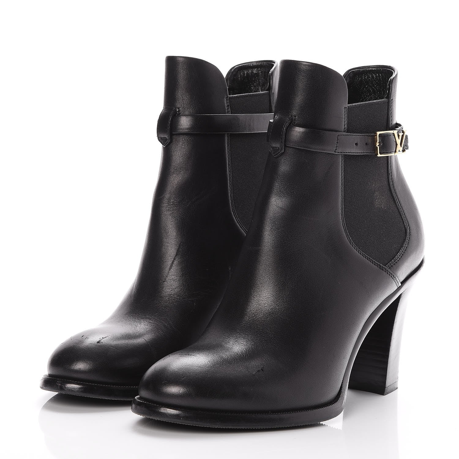 Louis Vuitton Calfskin Loyalty Ankle Boots 36 Black 3 of 10