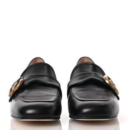 Gucci Malaga Kid Womens GG Marmont Loafers 37.5 Black 2 of 13