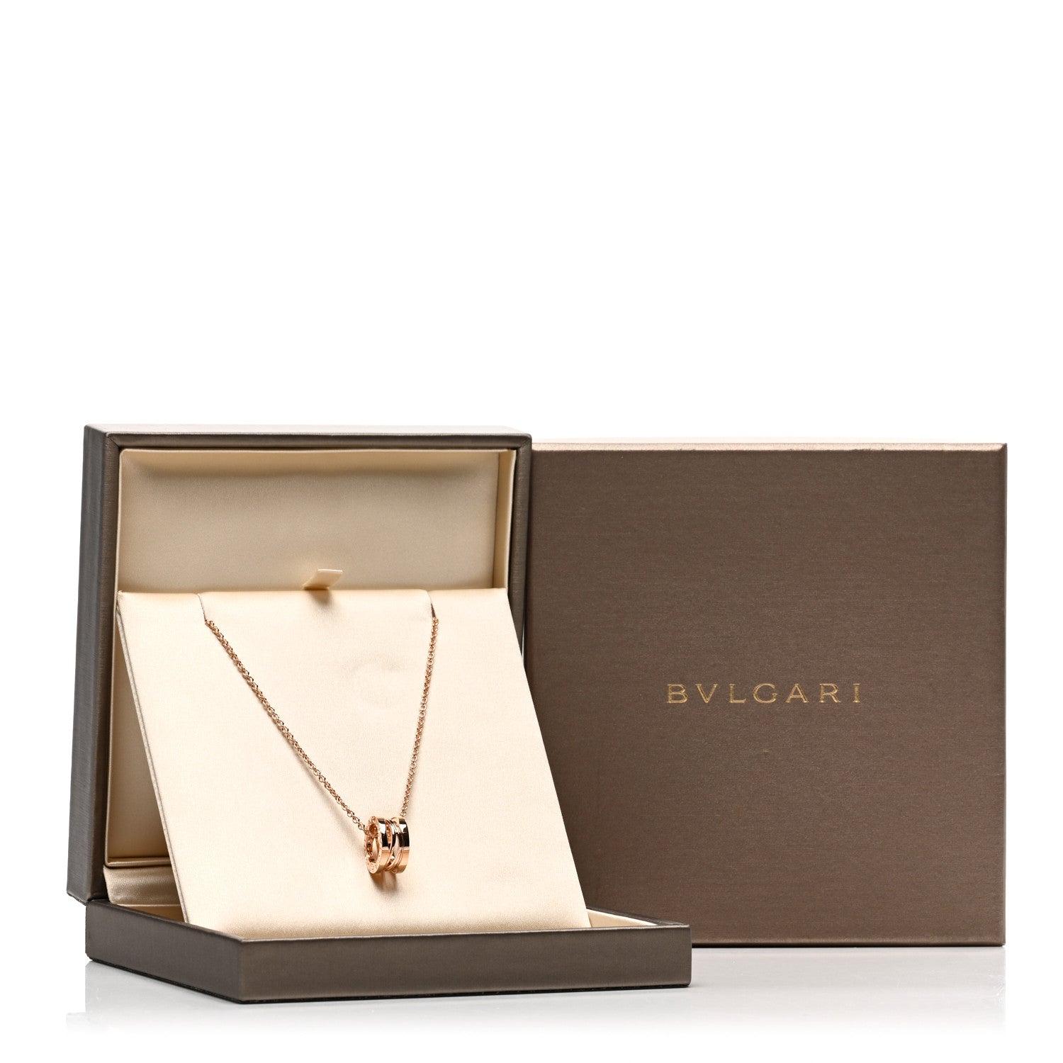 Bulgari 18K Rose Gold B.Zero1 Open Legends Pendant Necklace 5 of 5