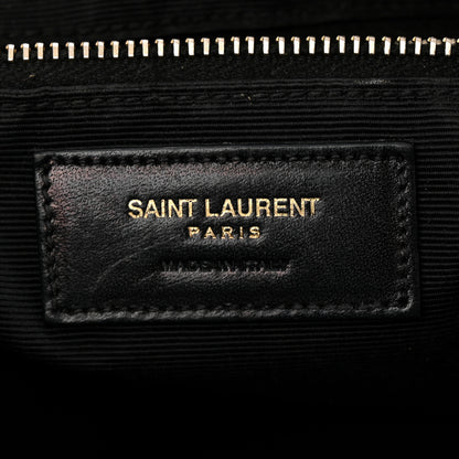 Saint Laurent Canvas Smooth Calfskin Monogram Duffle Black 6 of 10