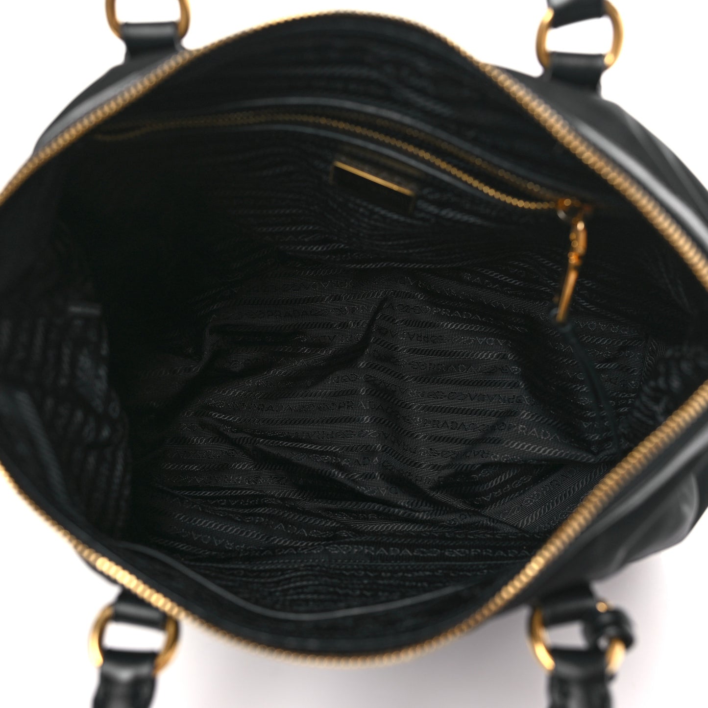 Tessuto Nylon Soft Calfskin Tote Black