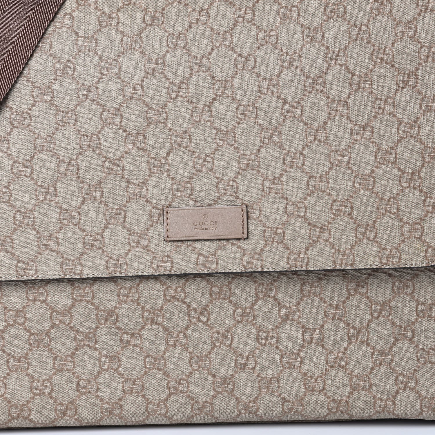 Gucci GG Supreme Monogram Messenger Diaper Bag Beige 10 of 10