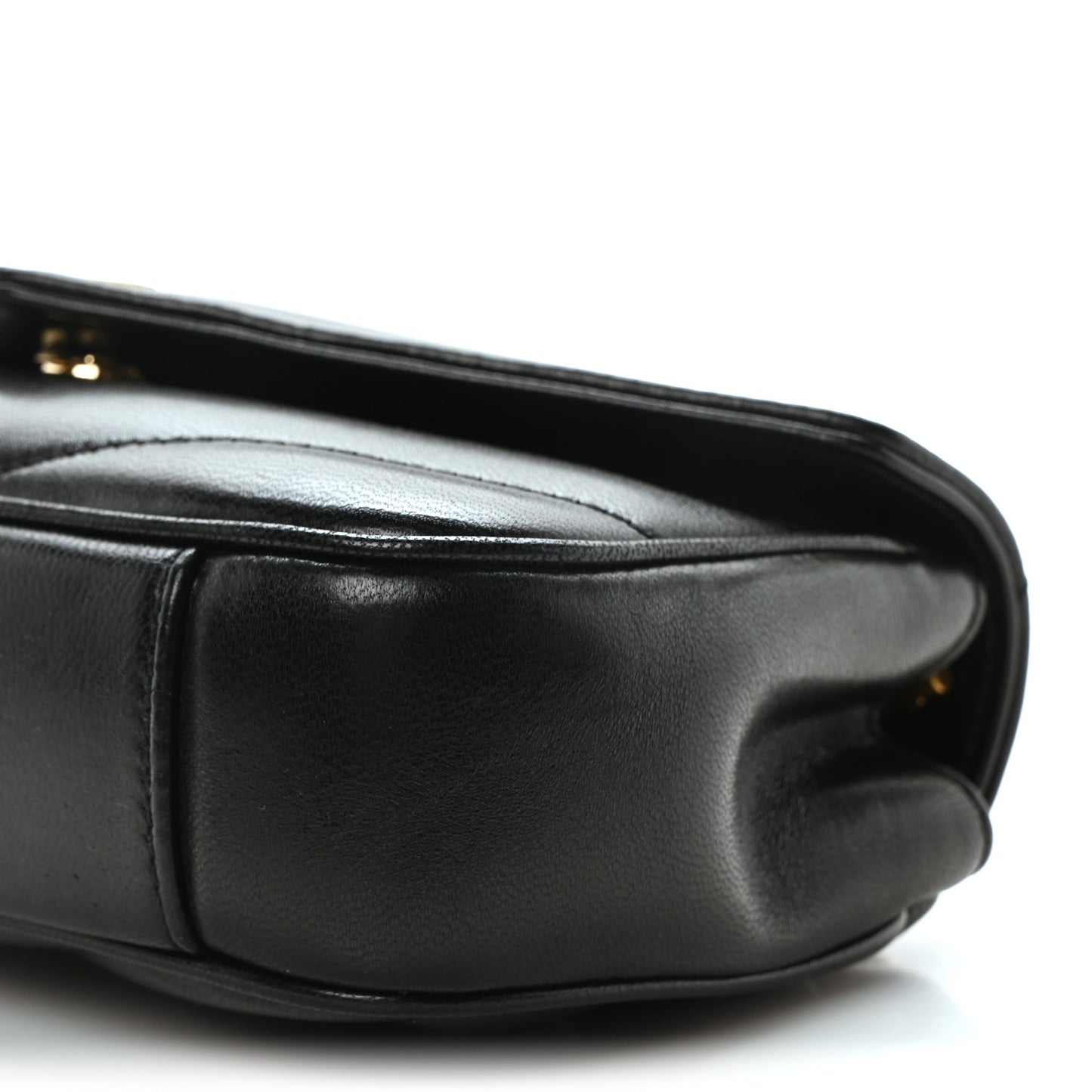 Lambskin Chevron Quilted Mini Loulou Black
