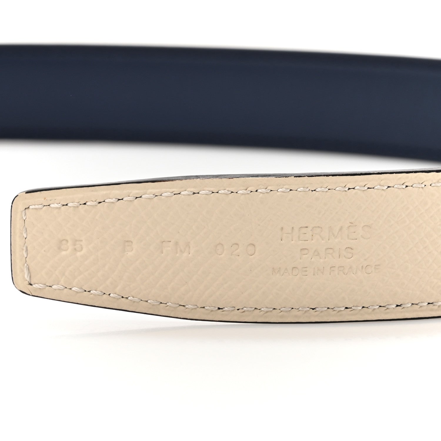 Hermes Swift Epsom 24mm Belt Strap 85 34 Bleu Marine Craie 4 of 5