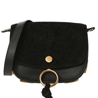 Chloe Suede Smooth Calfskin Mini Kurtis Shoulder Bag Classic Black 8 of 13