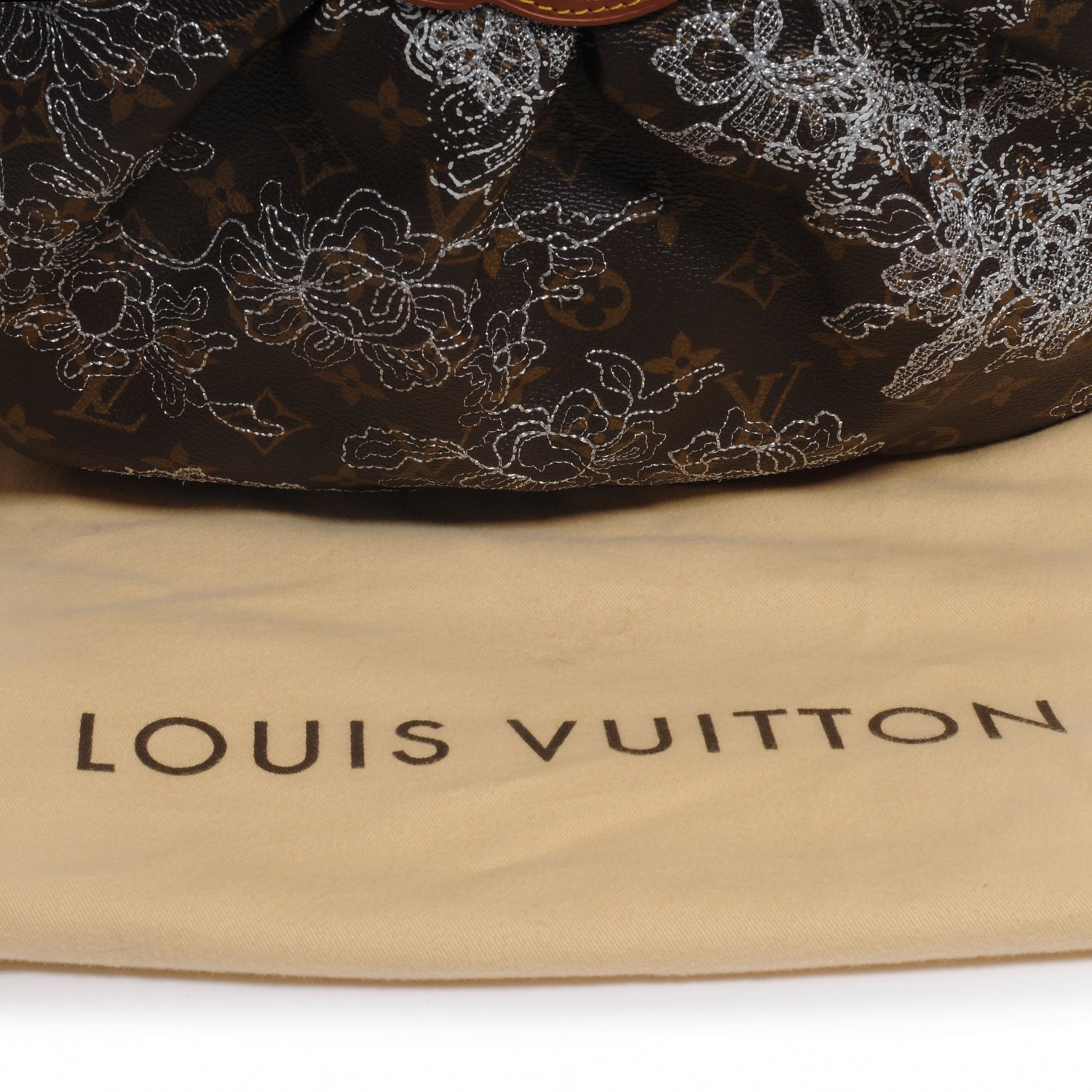 Louis Vuitton Monogram Dentelle Fersen Silver 5 of 8