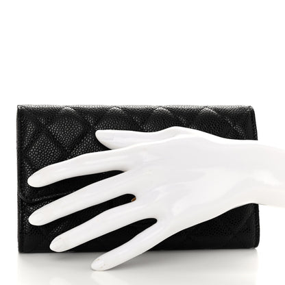Chanel Caviar Quilted Large Flap Wallet Black 2 of 8