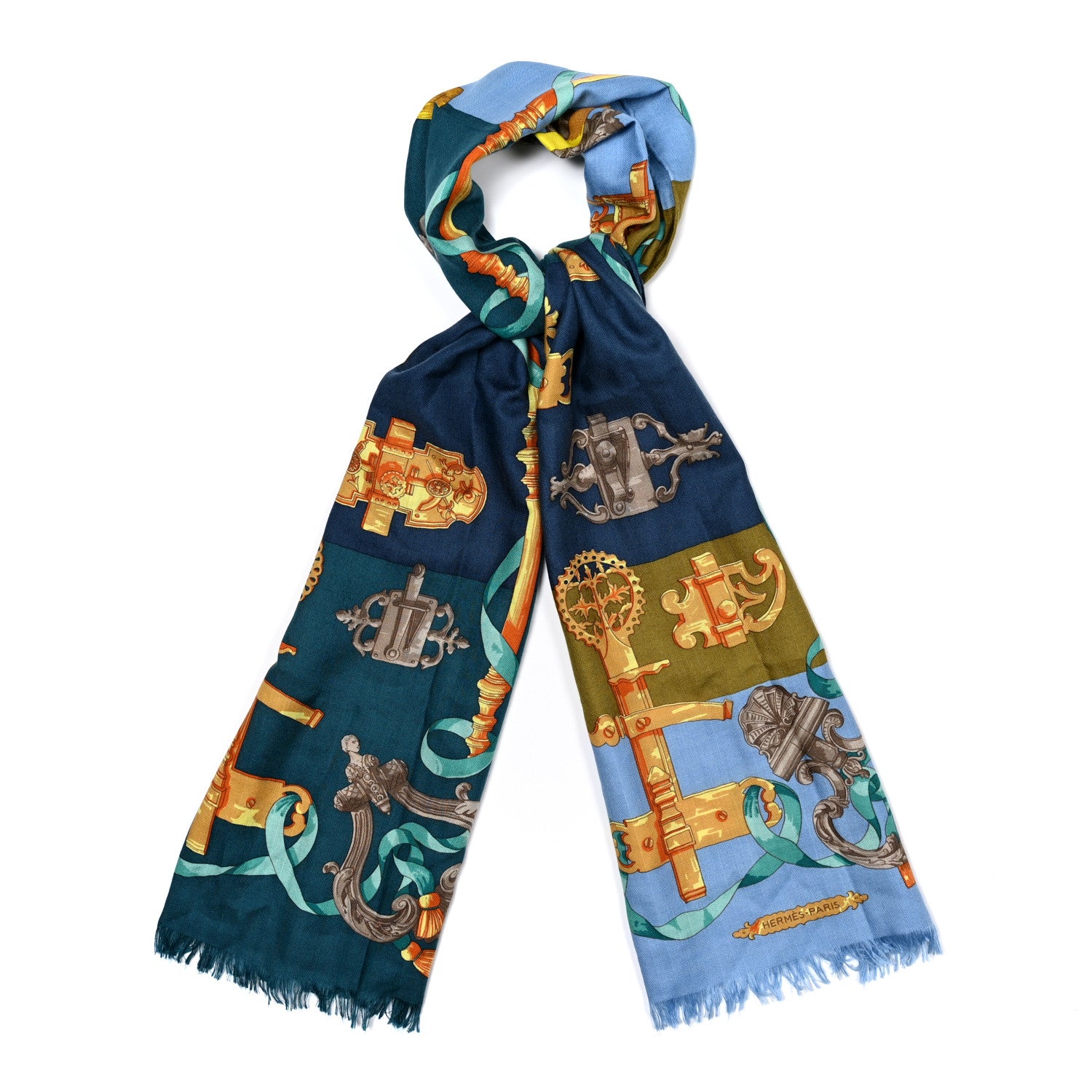 Hermes Cashmere Silk Ferronnerie Stole 1 of 6