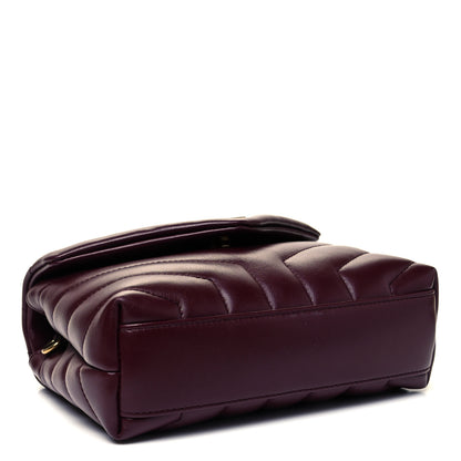 Saint Laurent Calfskin Y Quilted Monogram Toy Loulou Monogram Crossbody Bag Rouge Legion 4 of 9