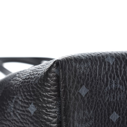 MCM Calfskin Visetos Anya Shopper Tote Black 8 of 9