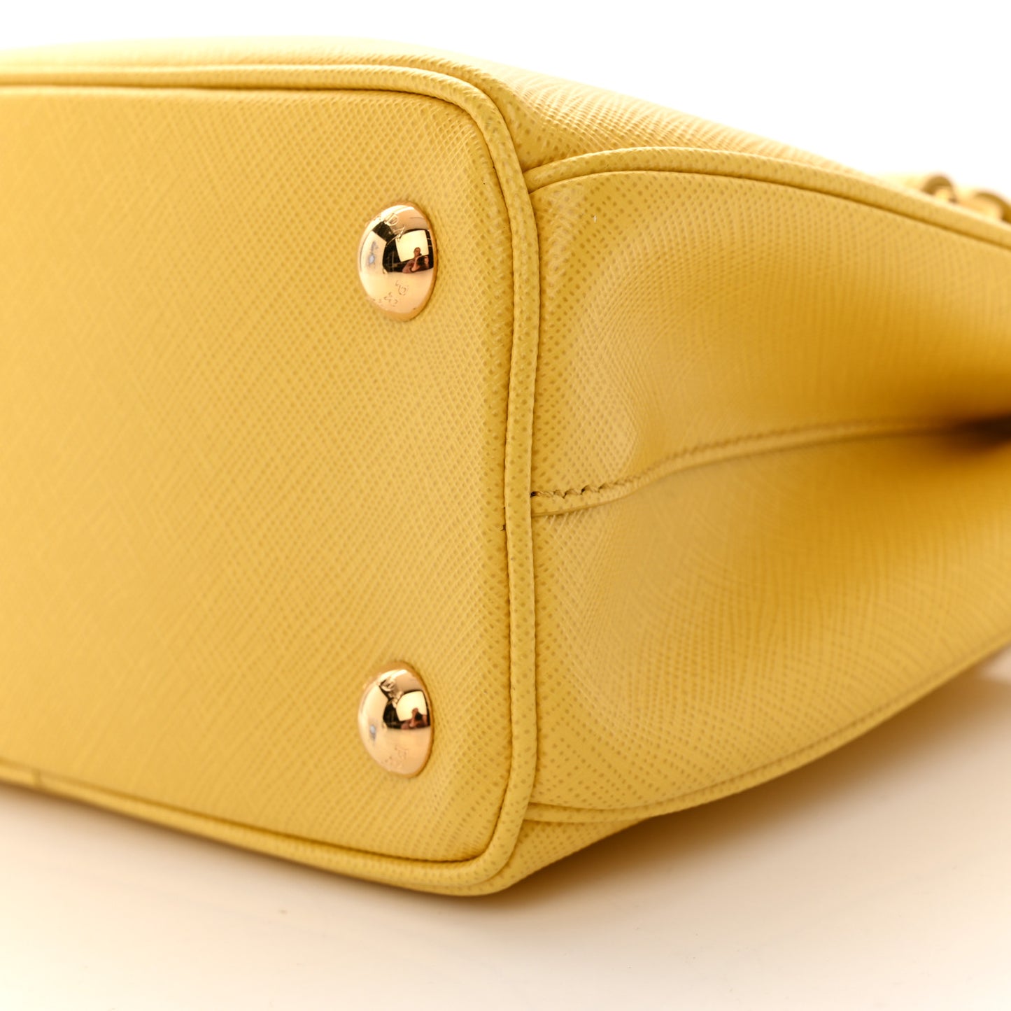 Saffiano Lux Mini Galleria Double Zip Tote Soleil