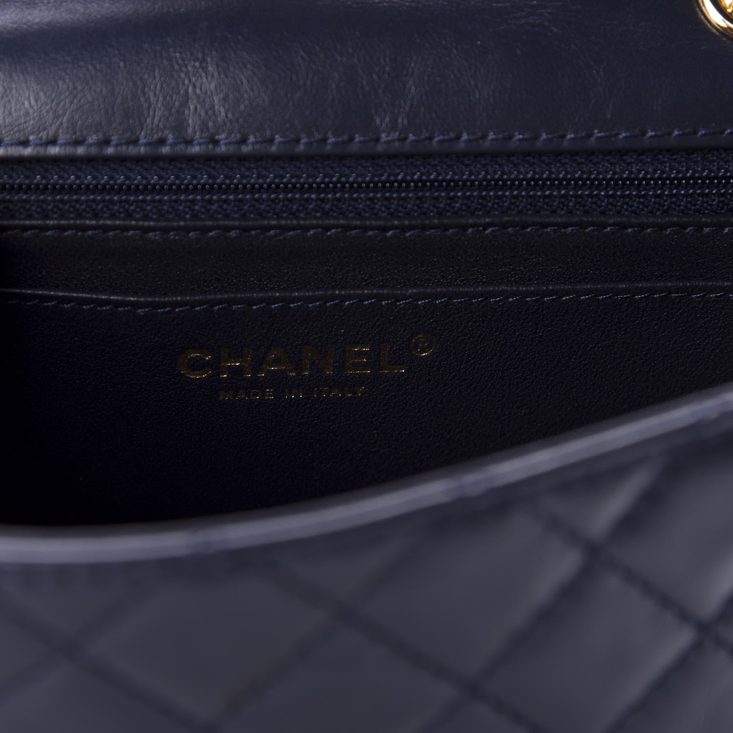 Chanel Aged Calfskin Quilted 2.55 Reissue Mini Flap Navy 8 of 11
