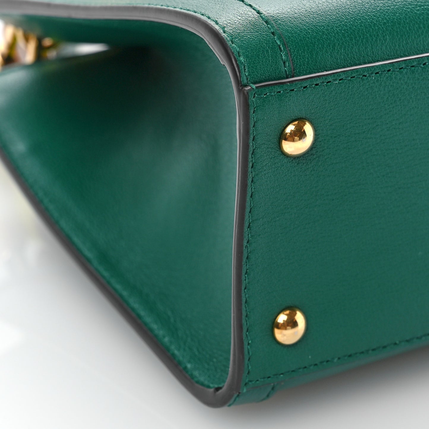 Wonka Grain Calfskin Mini Diana Tote Bag Green Yellow Fluo