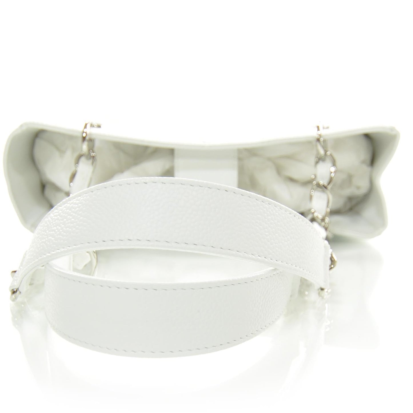 Caviar Petit Shopping Tote PST White