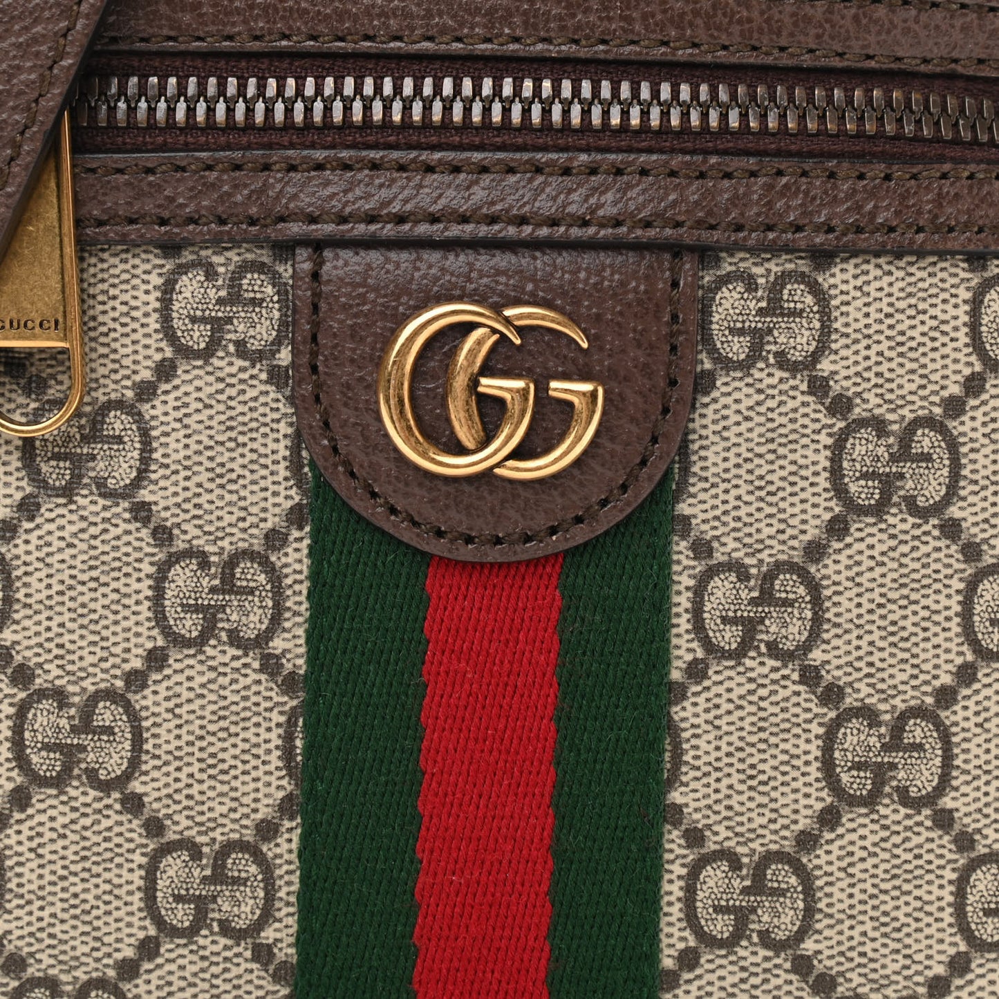GG Supreme Monogram Web Mini Ophidia Messenger Brown